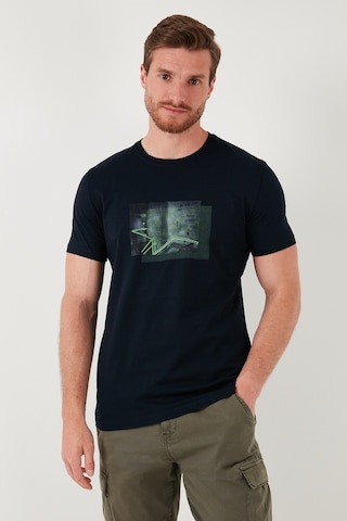 Buratti Pamuklu Slim Fit Bisiklet Yaka Erkek T Shirt 646R8120 Lacivert