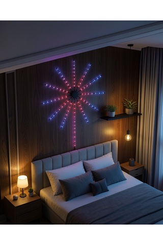 Rgb Fireworks Led Duvar Lambası Uczzdp626ışık-2 Çok Renkli