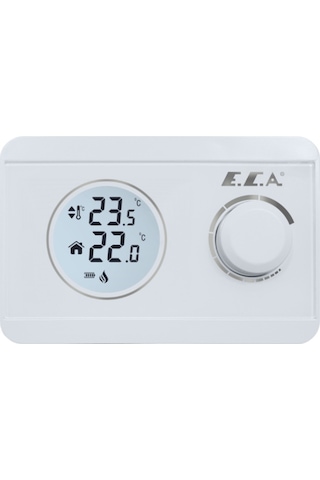 Eca Poly Pure 100w Dijital Pilli On-off Kablosuz Oda Termostatı