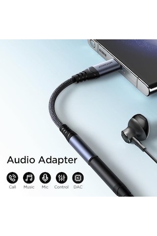 Joyroom Arama Destekli Ses Adaptörü Type-c - 3.5 Mm