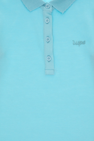 U.S. Polo Assn. Kız Çocuk Aqua Polo Yaka Basic Tişört 50306036-VR007