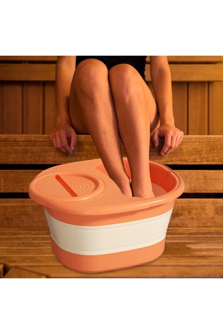 Suntek Ayak Banyosu Katlanır Katlanabilir Islatma Turuncu