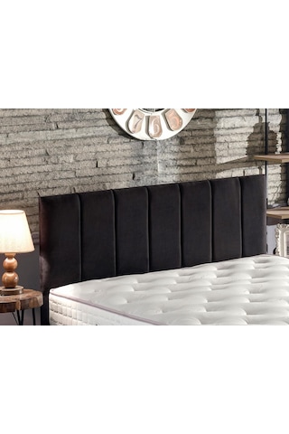 Nironyatak Piano Lite Çift Kişilik Yatak Başlığı - 160 Cm Siyah Kumaş Başlık