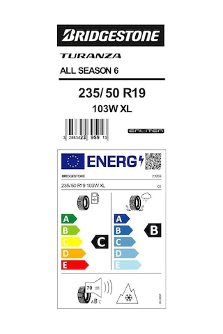 Bridgestone Turanza All Season 6 235/50 R19 103W Xl Dört Mevsim Lastiği 2026