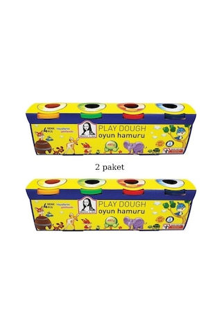 Monalisa 4 Lü Oyun Hamuru 2 Paket 4x480 Gr Su Bazlı