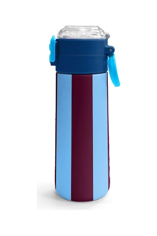 Coral High Kids Bordo Mavi Taraftar Desenli Pipetli Ve Direkt İçim Çelik Termos 500 Ml 31788