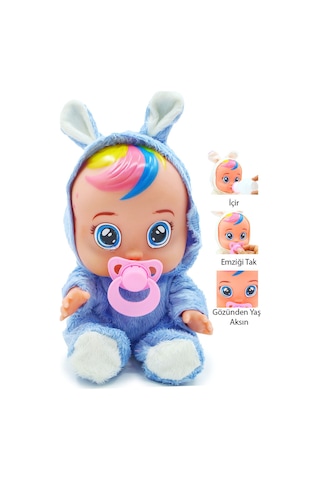 Global Toys Mavi Tulumlu Göz Yaşı Döken Ve Konuşan Et Bebek Konuş