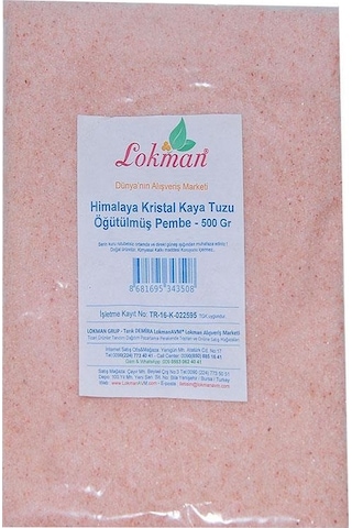 Lokman Öğütülmüş Himalaya Kristal Kaya Tuzu Pembe 500 G