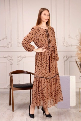 Aymeravm - Desenli Büyük Beden Kadın Elbise - Çuha0607Ga