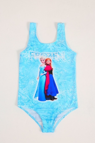 Papiş Şık Kız Çocuk Mayo Frozen Elsa Anna Desenli Rahat Hızlı Kuruyan Mayo Deniz Havuz Plaj Mayosu Karışık