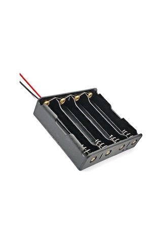 18650 2 Tel 4lü Pil Kutusu Paralel  4 Adet 3.7V Paralel Lityum Li