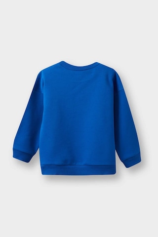 Defacto Erkek Bebek Bisiklet Yaka Baskılı İçi Yumuşak Tüylü Sweatshirt E9238a525aube142 Mavi