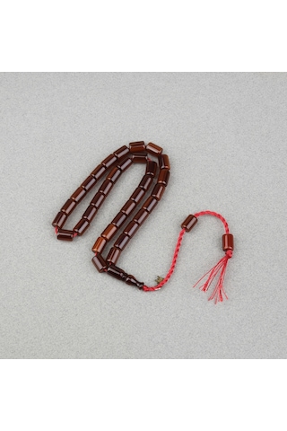 Omari Sıkma Kehribar Yumuşak Kesme Kesim Sistemli 7x10mm Tesbih