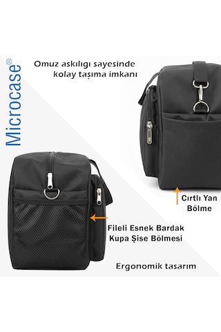 Microcase Termal Günlük Kamp Piknik İçin Yemek İçecek Taşıma Çantası 10 Lt Al5430 Siyah