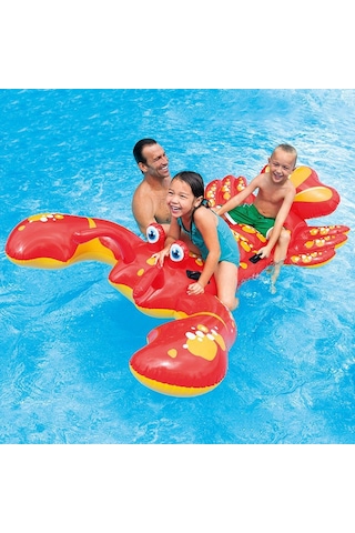 Istakoz Figürlü Tırabzanlı Şişme Deniz Yatağı Çok Renkli