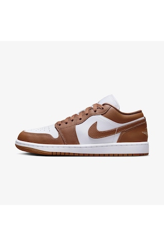 Nike Air Jordan 1 Low Unisex Basketbol Ayakkabısı Kahverengi - Beyaz