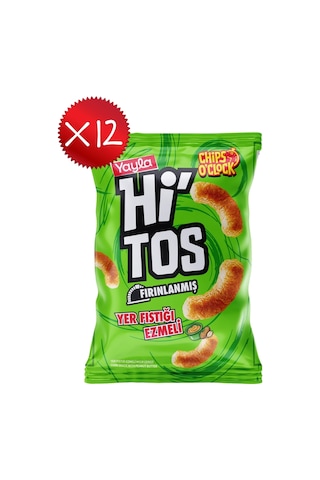 Yayla Hi'tos Yer Fıstığı Ezmeli Mısır Çerezi 100 G X12