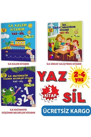 2-4 Yaş Mucit Karınca Yaz-Sil Kitaplar-1