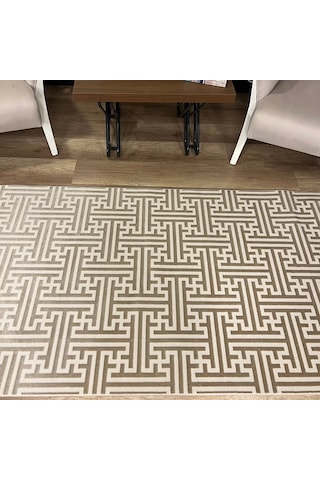 Hoom Rugs Aria 1128 Vizon Pamuk Tabanlı Modern Halı Vizon