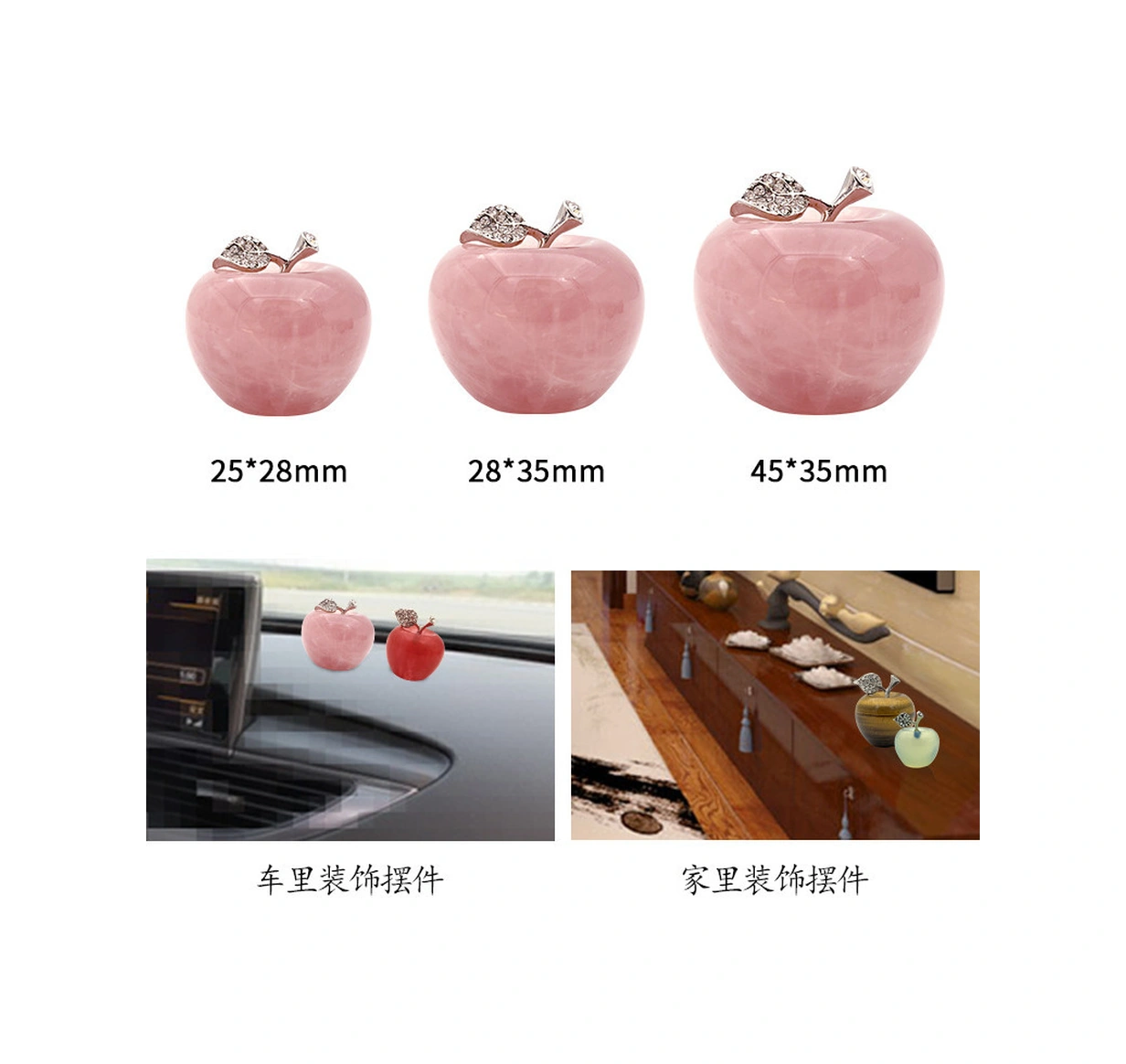 Folinda Kristal Ve Metal El Yapımı Elma Heykeli - Renkli Işık Yansımasıyla Ev Dekorasyonu, Öğretmen Hediyesi, Koleksiyon Özel