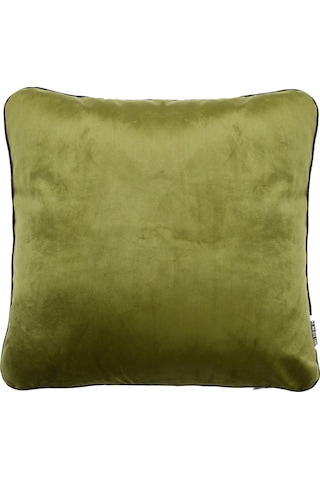 Biyeli Kırlent Yastık Kılıfı Haki Rengi 45x45