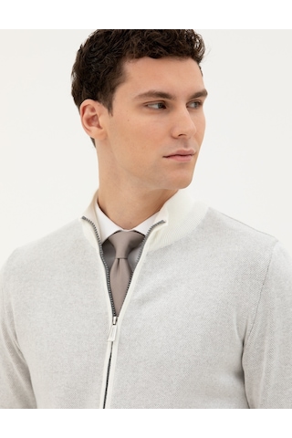 Pierre Cardin Erkek Ekru Triko Hırka 50278102-vr019 Ekru