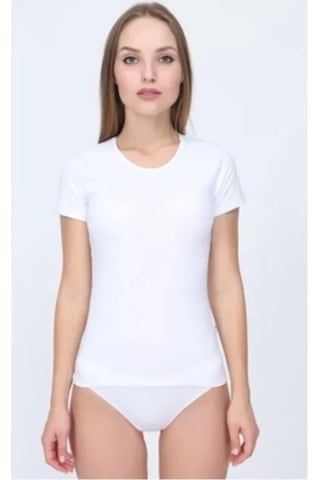 Gümüş Kadın Ribana Yarım Kollu Kaşkorse Fanila Atlet 3013 - 6 Ade