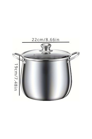 1 Adet Paslanmaz Çelik Çorba Tenceresi Büyük Kapasiteli Ev Çok Renkli