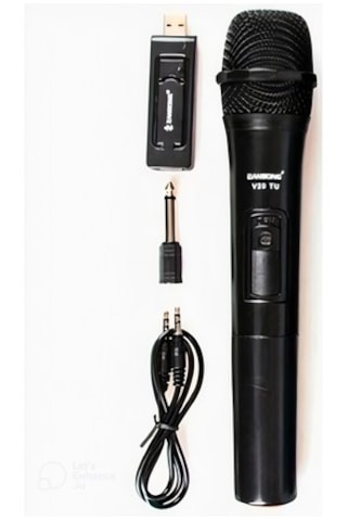 Hpytech Kablosuz El Mikrofonu + Usb Alıcı ,karaoke