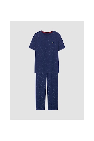 Lcw Dream Lacivert Bisiklet Yaka Kadın Pijama Takımı