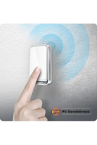 Dailytech Su Geçirmez Kablosuz Pil Gerektirmeyen Kapı Zili