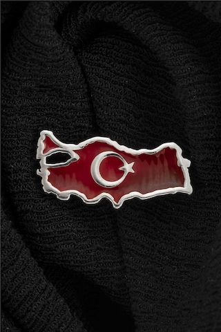 925 Ayar Gümüş Mineli Türkiye Haritası Rozet -8061 Gümüş