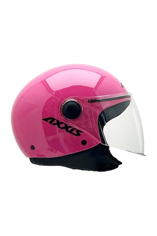 Axxıs Square Ece/Ce Onaylı Gloss Pink Açık Yarım Motosiklet Kaskı Pembe