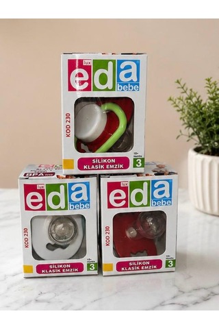 Eda Bebek Emziği 3 No 18 Ay 3 Lü Set Açık