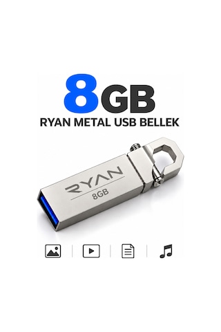 8 Gb Usb Flash Bellek Usb 2.0 Metal Anahtarlıklı Data Traveler