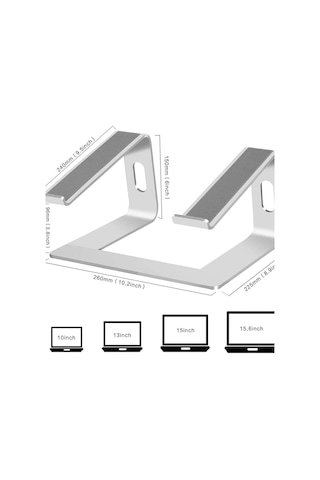 M5 Alüminyum Ergonomik Katlanır Macbook Uyumlu Bilgisayar Standı Bilgisayar Yükseltici 10 17 İnç Sku: Smg8690010068224