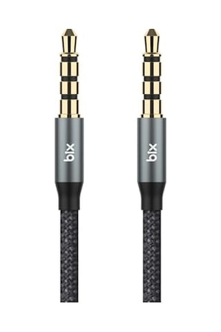 Bix Bxau3c Hi-fi 3.5mm Örgülü Aux Ses Kablosu 24k Altın Kaplama, Araç Ses Sistemi, Tv, Hoparlör, Kulaklık, Dayanıklı Ve Esnek Ses Kablosu 1 Metre Sku: Smgstk78180193e9