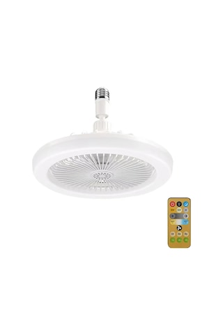 Yeni Tam Ev Fan Işığı Yatak Odası Küçük Restoran Sessiz Büyük Beyaz