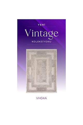 Royal Halı Vintage Vh04a Krem Vizon Akrilik Yumuşak Dokulu Modern Çizgili Halı