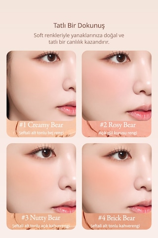 Dasique Karıştırılabilir Renk Tonlarına Sahip 4lü Jel Allık Blending Mood Cheek 16 Brown Bear 16 Brown Bear