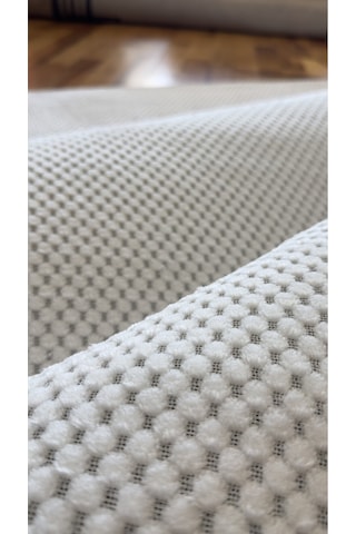 Elvey Home Krem Kaymaz Jel Taban Soft Yıkanabilir Kesme Özel Ölçü Tozsuz Antialerjik Antre Koridor Halı Yolluk Krem