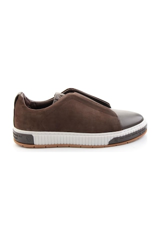 Bambi Kahve Hakiki Deri Erkek Sneaker E01610000603