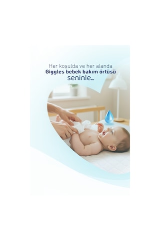 Giggles Bebek Bakım Örtüsü 60x60 Alt Açma Bezi 5 Paket 50 Adet