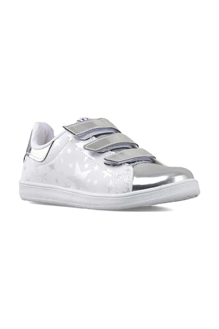 Le Petit 610 Patik Cırtlı Numara 29 Çocuk Sneaker Ayakkabı Beyaz - Gümüş