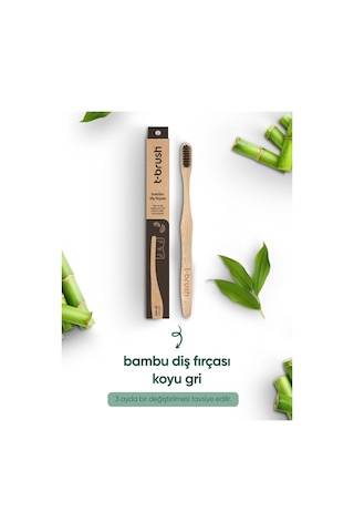 Tbrush Koyugri Bambu Diş Fırçası - Medium(orta Sert) + Diş Fırçası Saklama / Taşıma Kabı