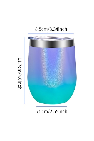 Ruicoo Paslanmaz Çelik Termos Kupa - 12oz Sıcak/soğuk Tutar, Seyahat Ve Ofis İçin 112 Karakter Diğer