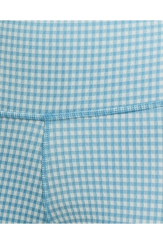 Nike Women's Dri-fıt Gingham Cropped Yoga Leggings Da1092-134 Kadın Spor Tayt Açık Mavi