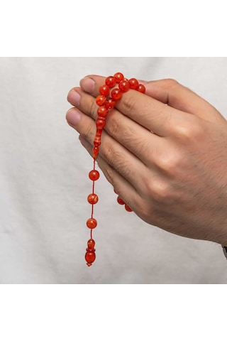 Yuvarlak Sıkma Kehribar Tesbih 63464682