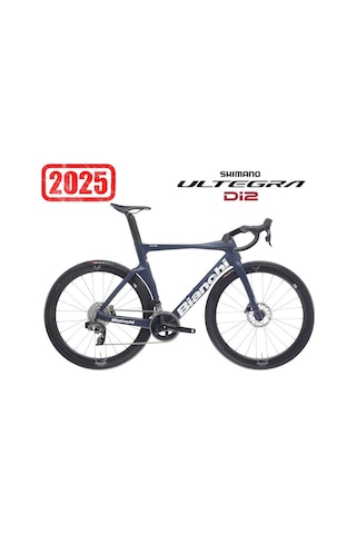 Bianchi Oltre Comp 2025 Ultegra Dı2 12v-velomann C55 Koyu Mavi 53cm Celeste - Siyah