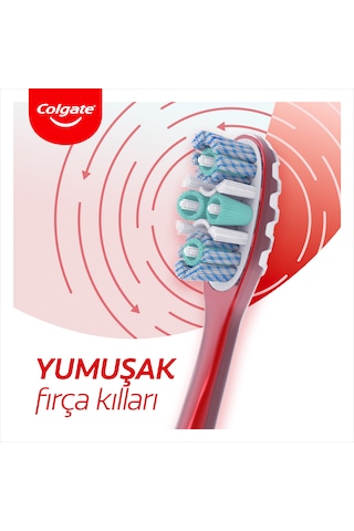 Colgate 360 Gelişmiş Optik Beyaz Yumuşak Beyazlatıcı Diş Fırçası 2'li + Fırça Kabı